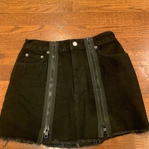 LF Carmar black denim skirt